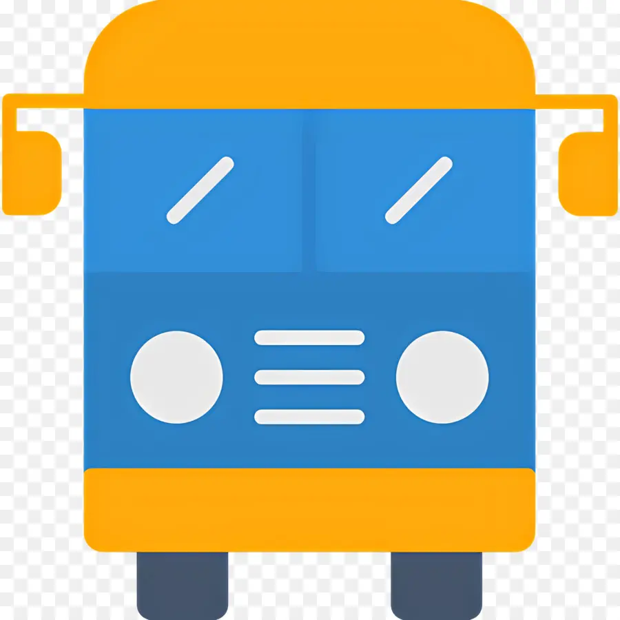 ônibus Escolar，Ônibus Amarelo E Azul PNG