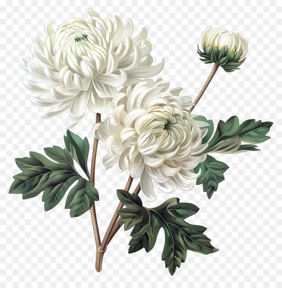 Flores De Crisântemo Branco，Crisântemos Brancos PNG