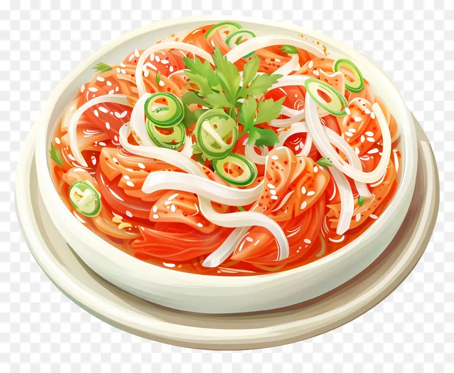 Salada De Kimchi Coreano，Macarrão Picante PNG