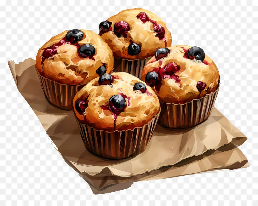 Muffins De Cranberry，Muffins De Mirtilo PNG