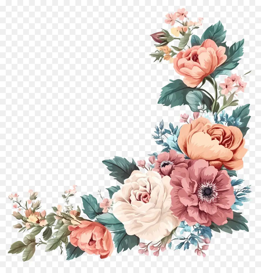 Canto Floral，Coroa De Flores PNG