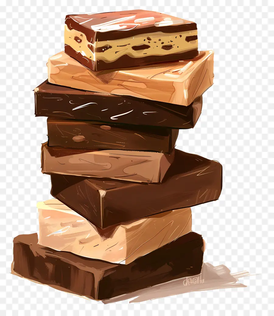 Pilha De Fudge，Doce De Leite PNG