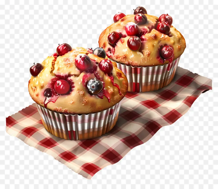 Muffins De Cranberry，Muffins De Framboesa PNG