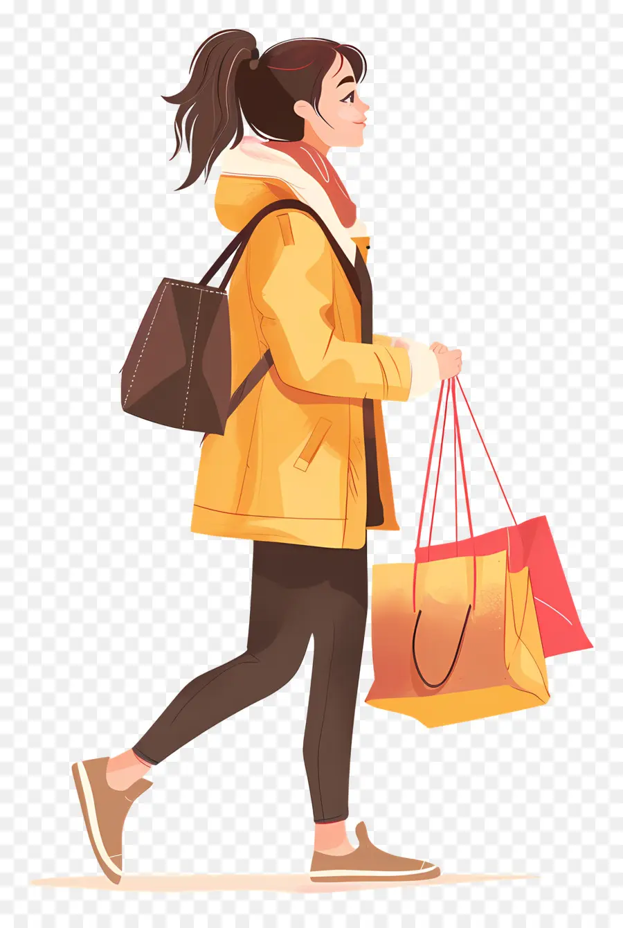 Mulher Fazendo Compras，Mulher De Compras PNG