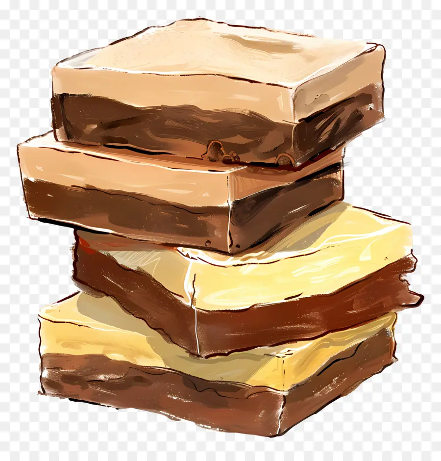 Pilha De Fudge，Brownies PNG