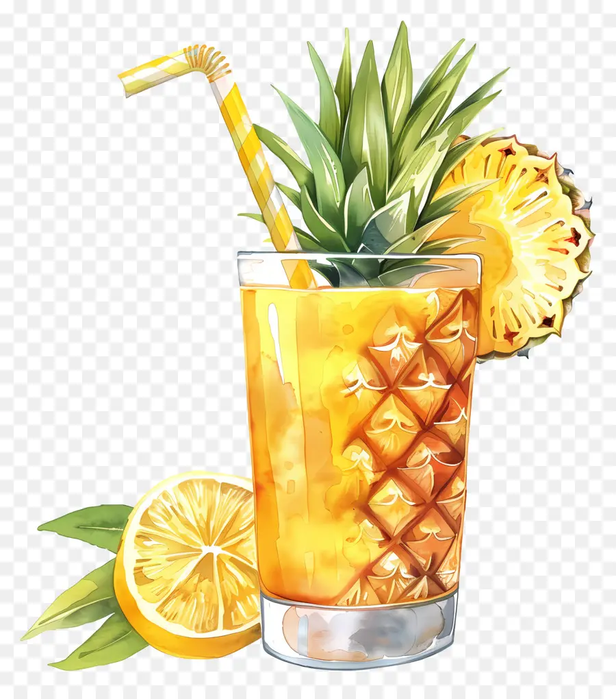 Suco De Abacaxi，Vidro PNG