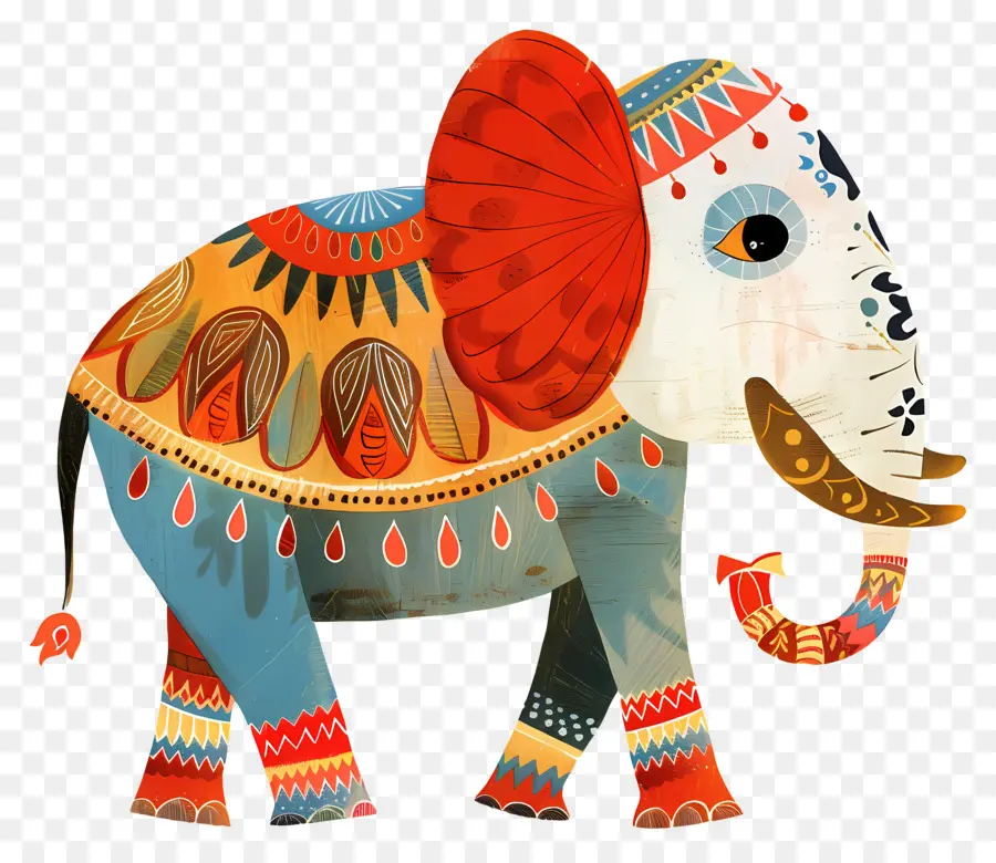 Elefante Indiano，Elefante Colorido PNG