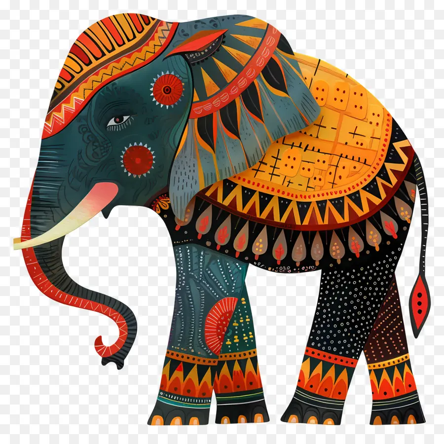 Elefante Indiano，Elefante Decorativo PNG