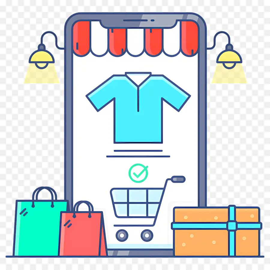 Compras De Roupas，Compras On Line PNG