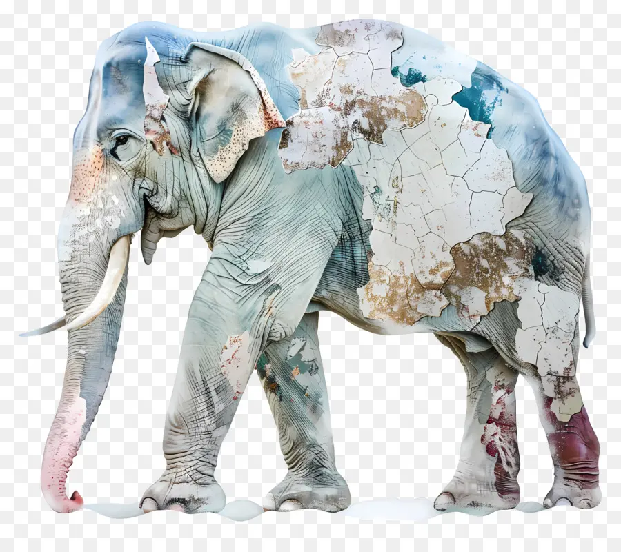 Elefante Indiano，Elefante Com Mapa PNG