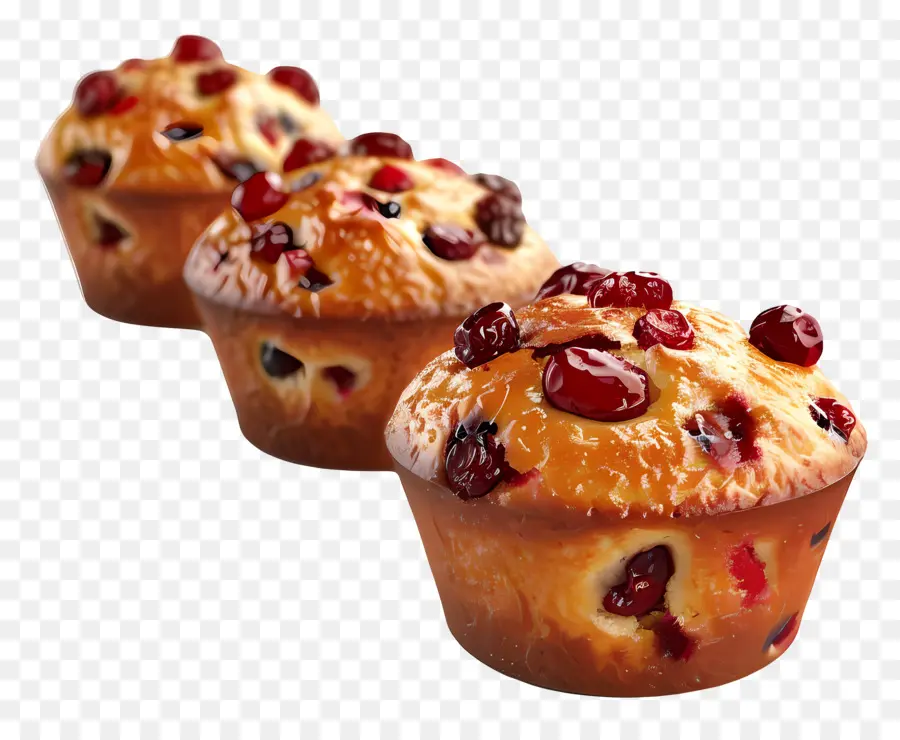 Muffins De Cranberry，Muffins De Frutas Vermelhas PNG