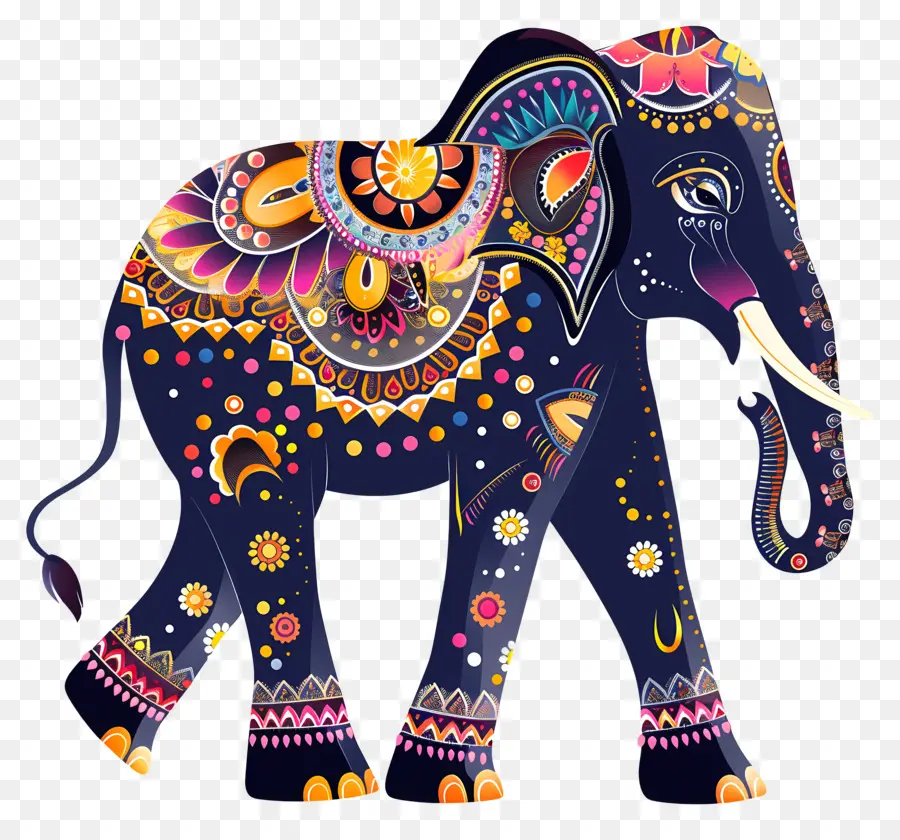 Elefante Indiano，Elefante Decorativo PNG