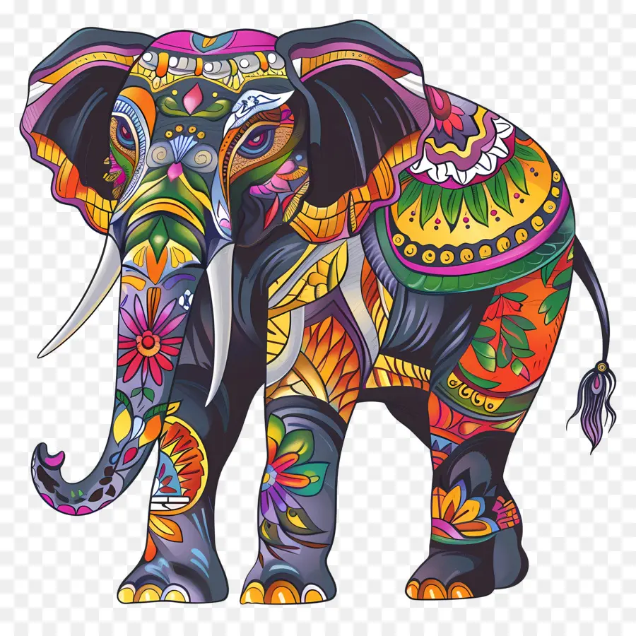 Elefante Indiano，Elefante Decorativo PNG