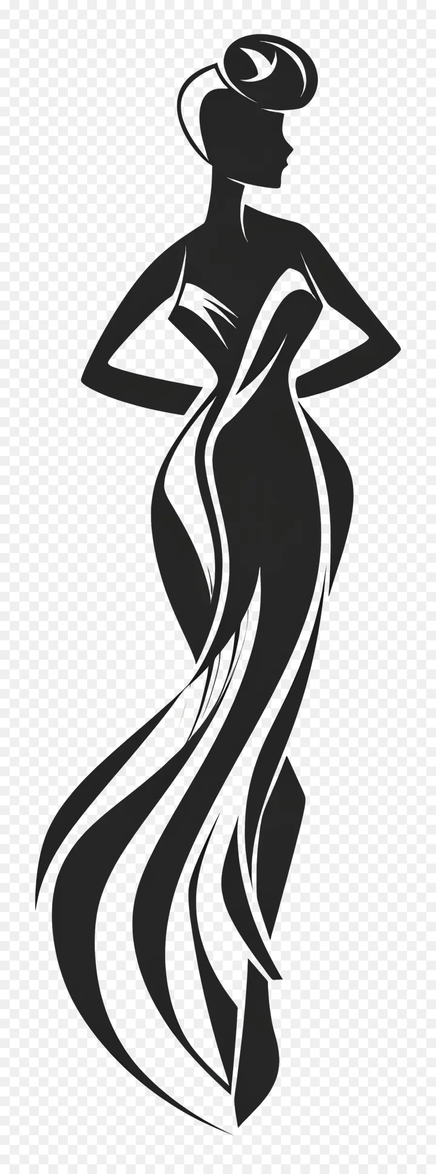 Silhueta De Mulher Elegante，Mulher Elegante PNG