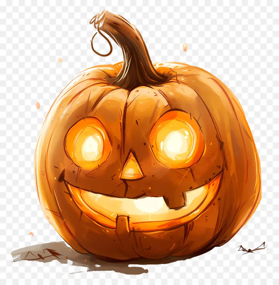 Linda Abóbora De Halloween，Abóbora Sorridente PNG