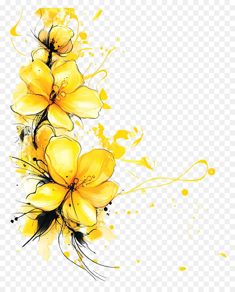 Canto，Flores Amarelas PNG