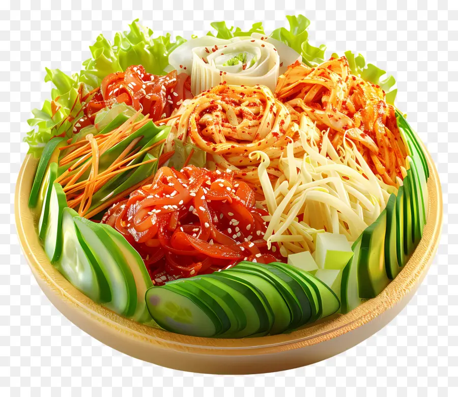 Salada De Kimchi Coreano，Salada Colorida PNG