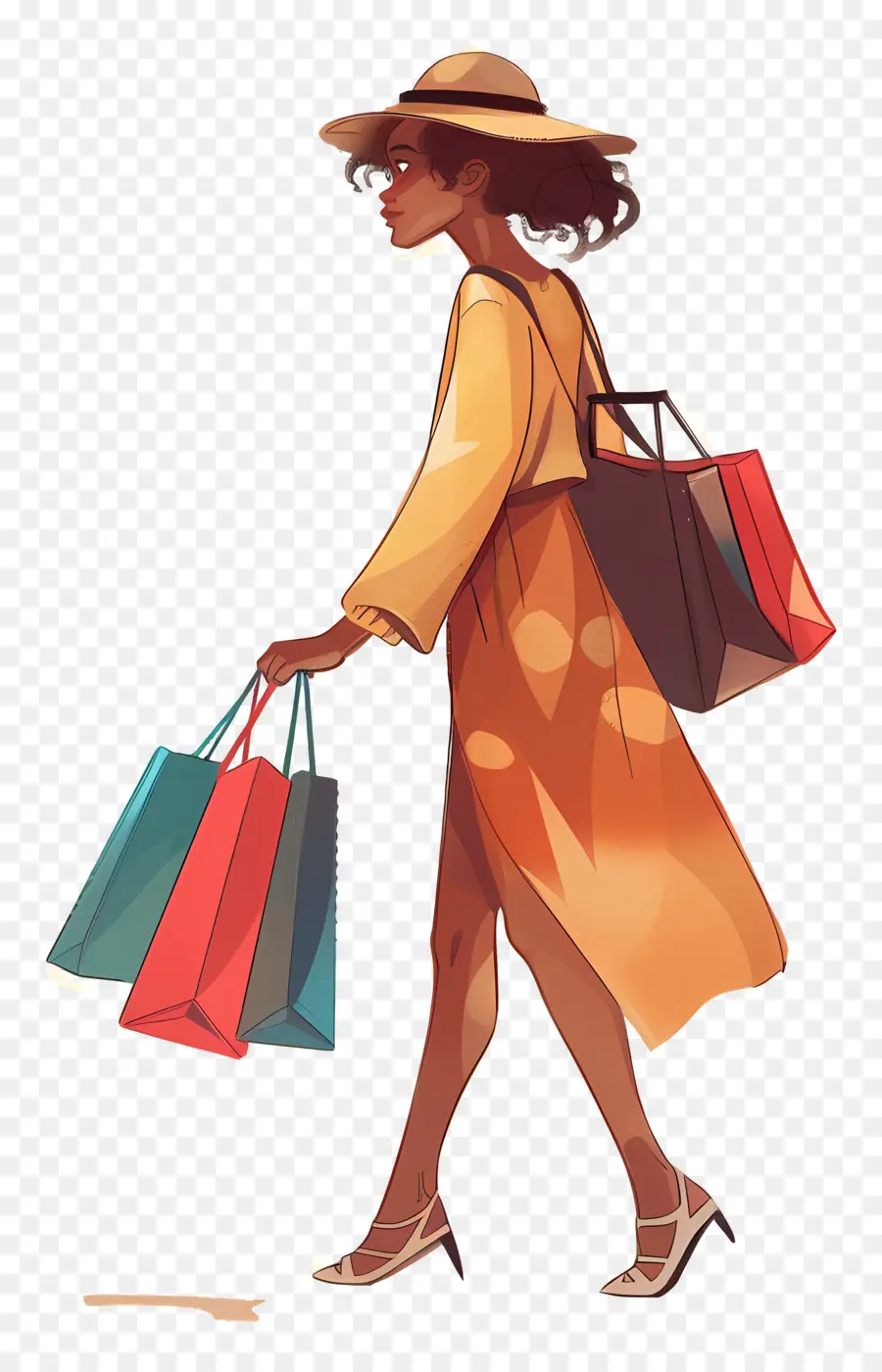 Mulher Fazendo Compras，Mulher De Compras PNG