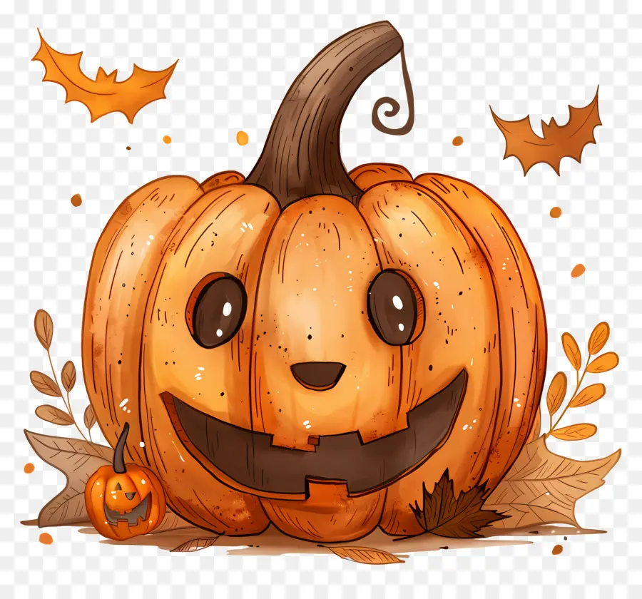 Linda Abóbora De Halloween，Abóbora Sorridente PNG