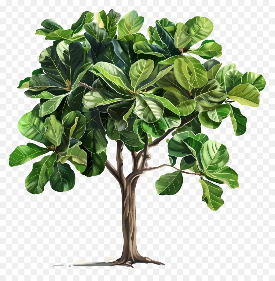 Ficus Lyrata，Árvore Verde PNG