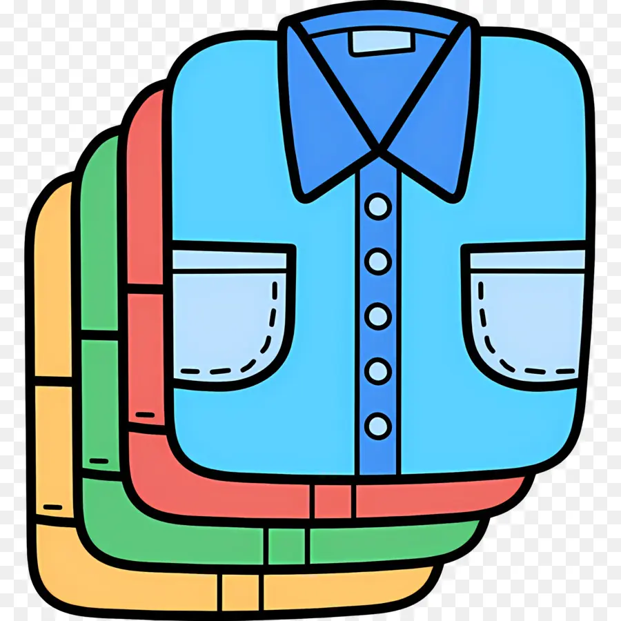 Roupas，Camisas Coloridas PNG