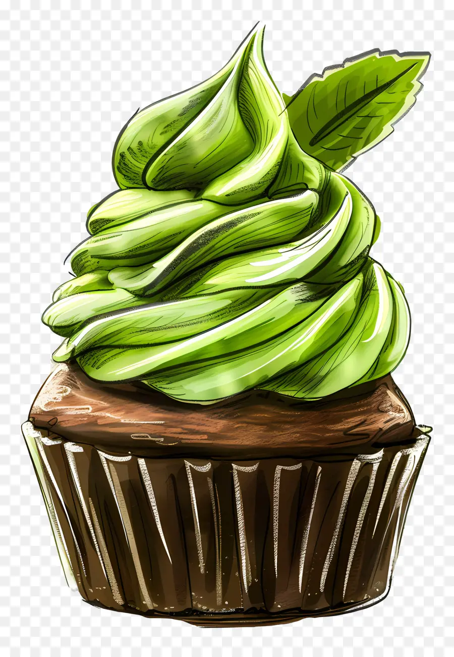 Bolinho Matcha，Bolinho Verde PNG