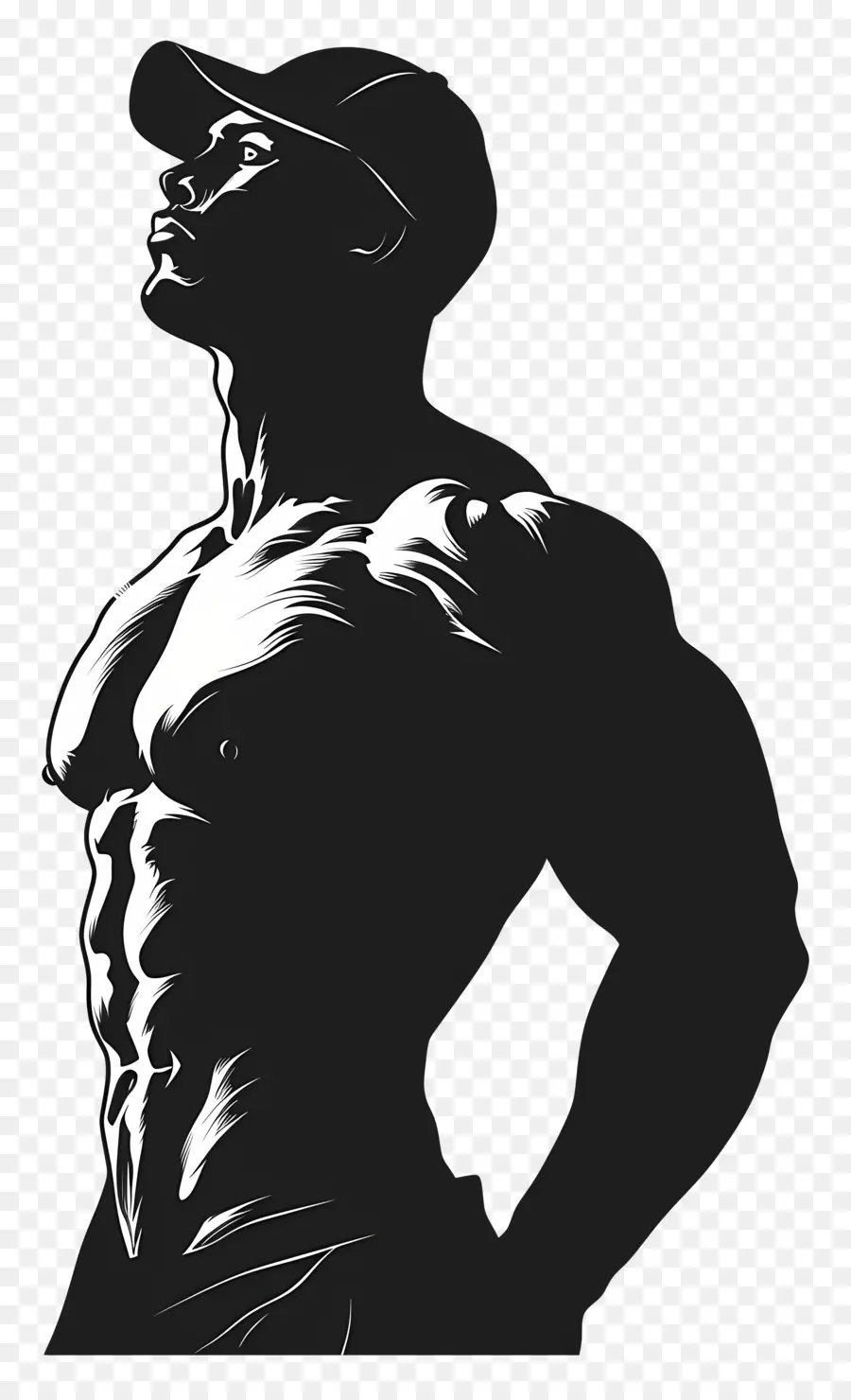 Silhueta De Homem Musculoso，Homem Musculoso PNG