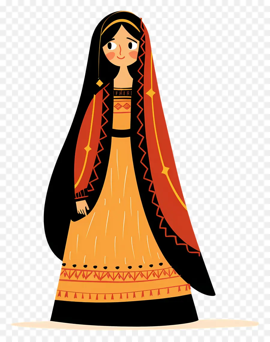 Mulher Em Vestido Tradicional，Mulher Tradicional PNG