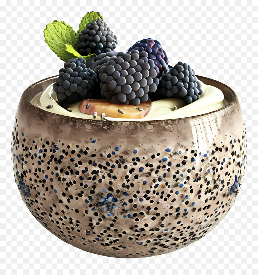 Tigela De Pudim De Chia，Tigela De Frutas Vermelhas PNG