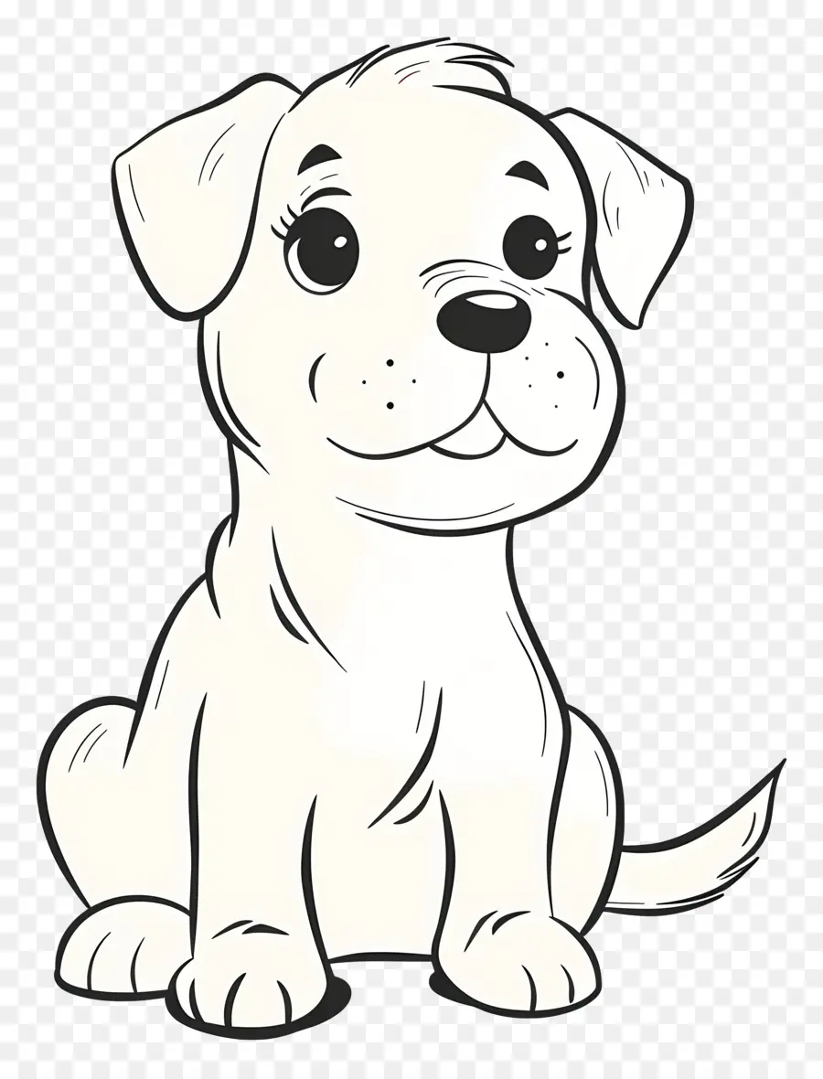 Contorno De Cachorro，Cachorro De Desenho Animado PNG