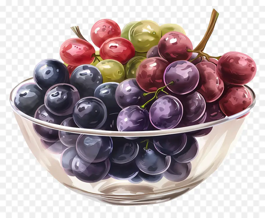 Tigela De Uvas，Uvas PNG