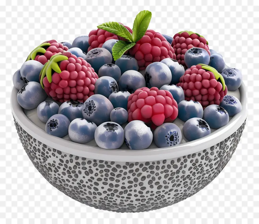 Tigela De Pudim De Chia，Tigela De Frutas Vermelhas PNG