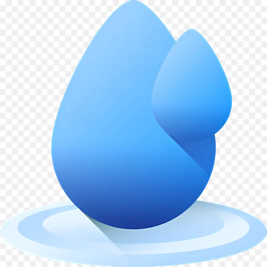 Gota De água，Azul PNG