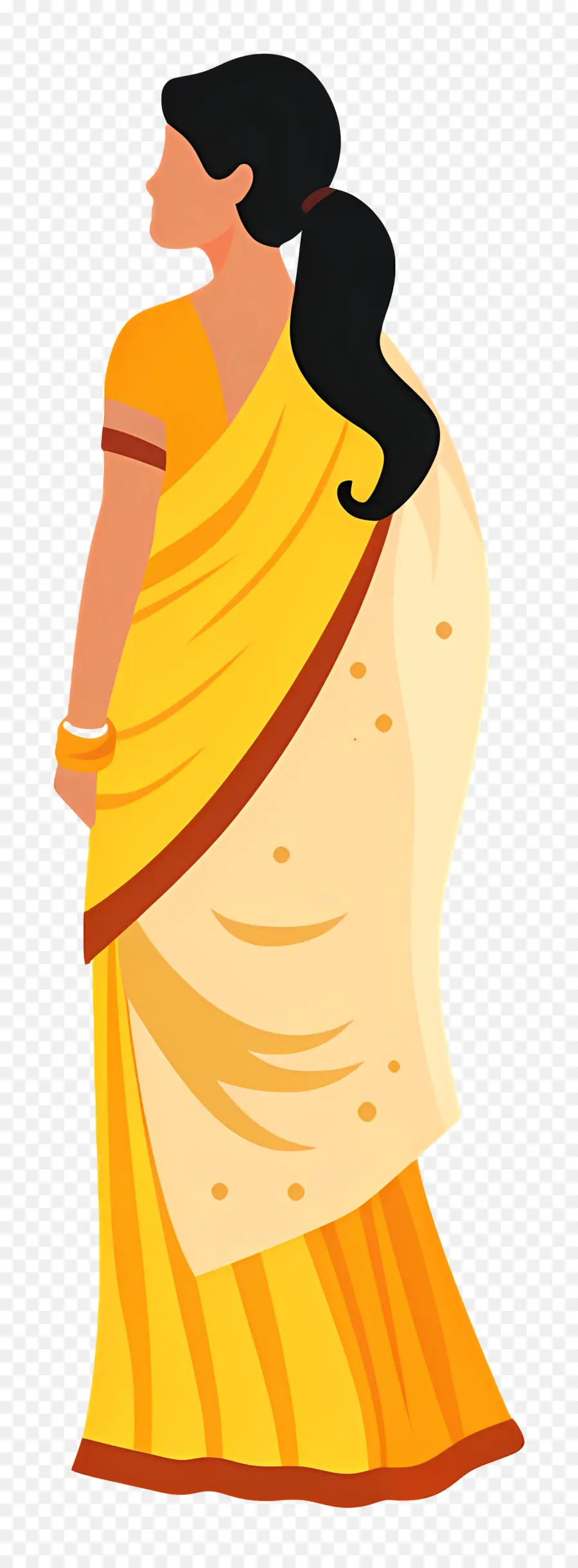 Mulher Em Saree，Mulher Em Sári PNG