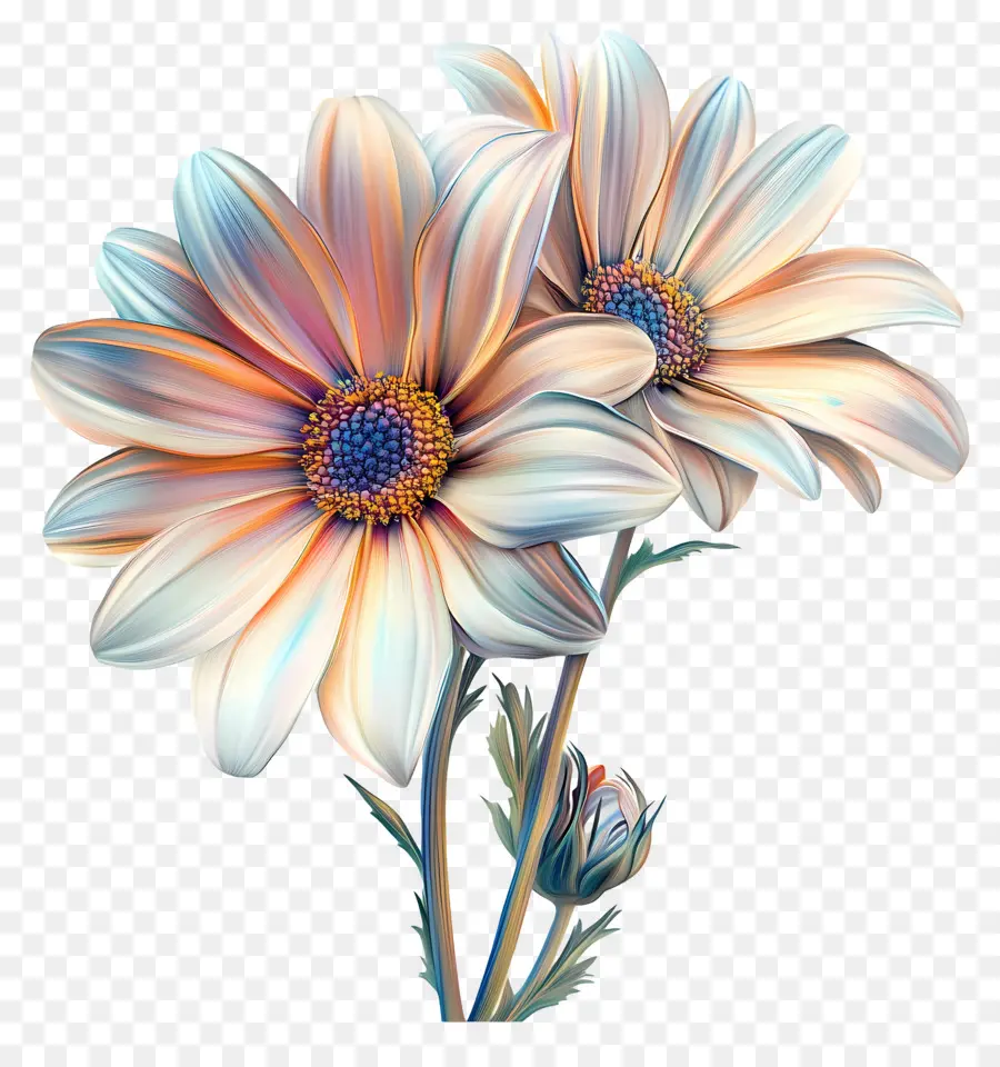 Bom Dia，Flores Coloridas PNG