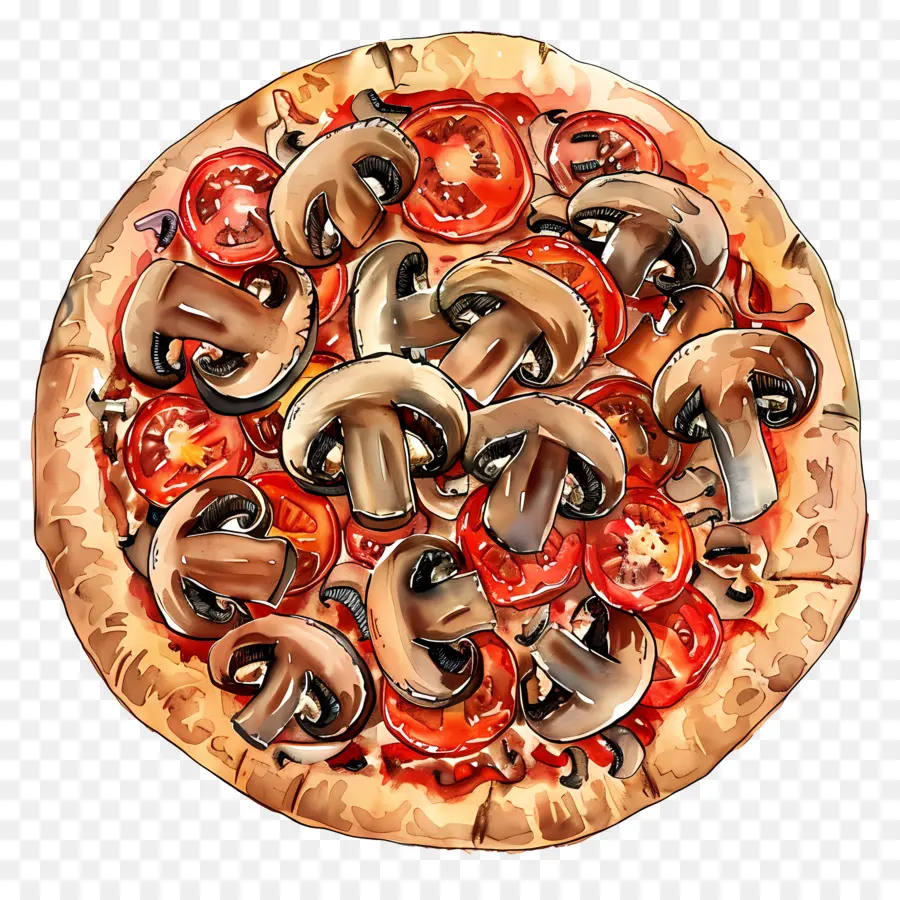 Pizza De Cogumelo，Pizza PNG