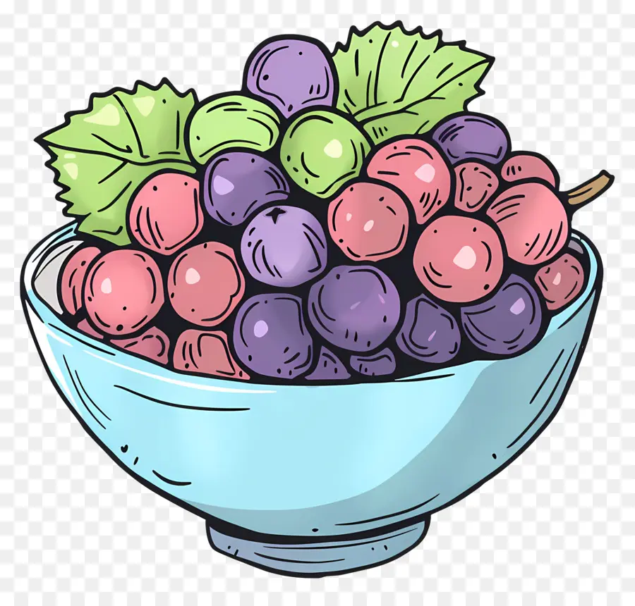 Tigela De Uvas，Fruta PNG