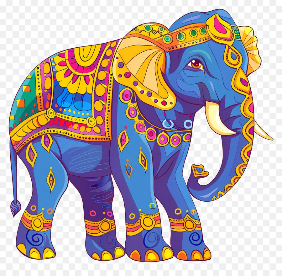 Elefante Indiano，Elefante Decorado PNG