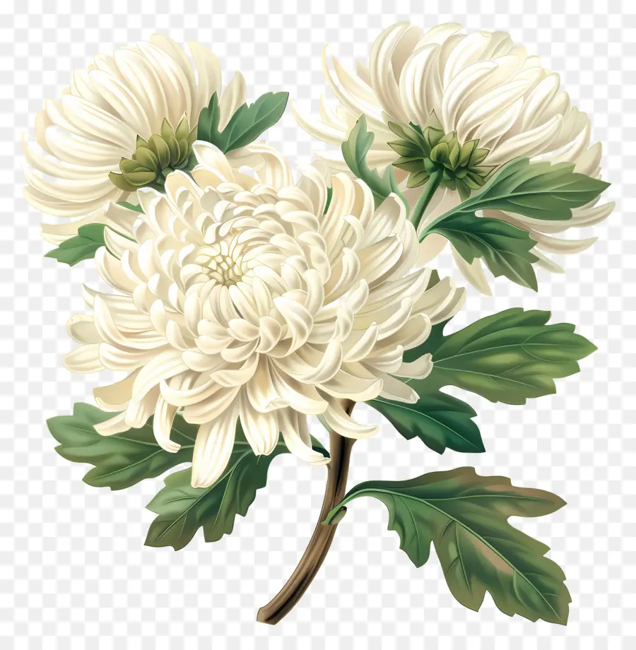 Flores De Crisântemo Branco，Crisântemo PNG