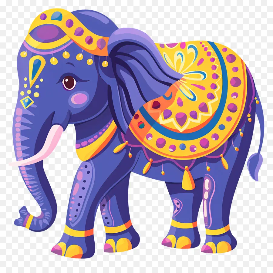 Elefante Indiano，Elefante Decorado PNG