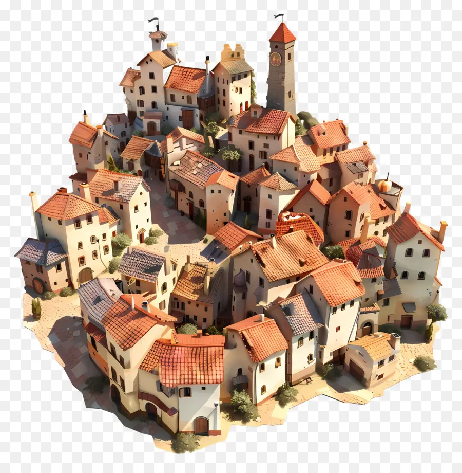 Cidade Velha，Casa Pequena E Fofa De Doodle PNG