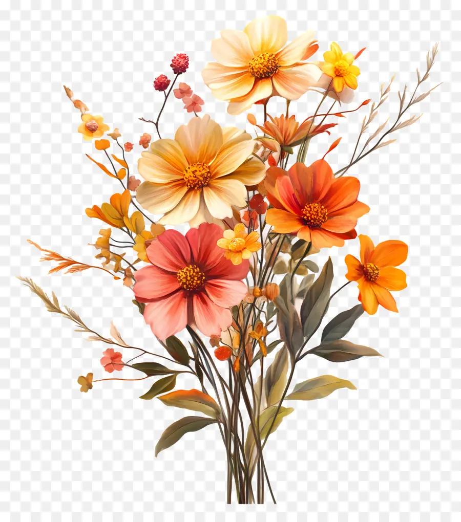 Flores De Outono，Flores PNG