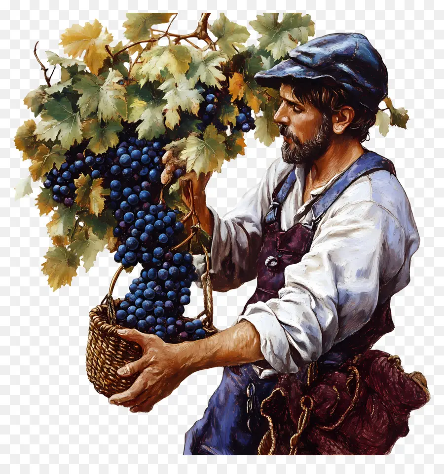 Colheita De Uvas，Uvas PNG