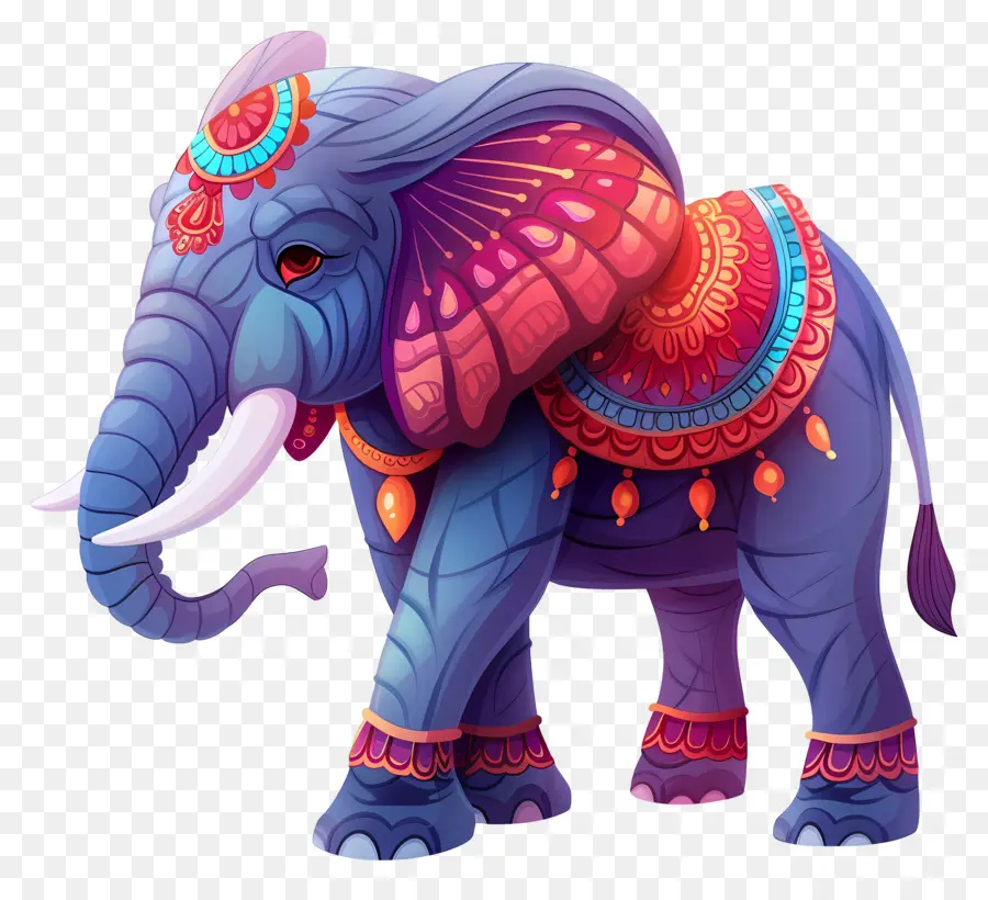 Elefante Indiano，Elefante Colorido PNG