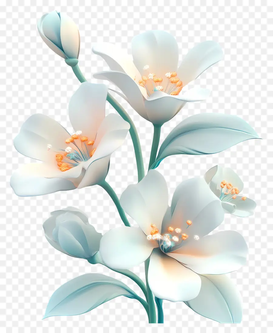 Flores De Outono，Flores Brancas PNG