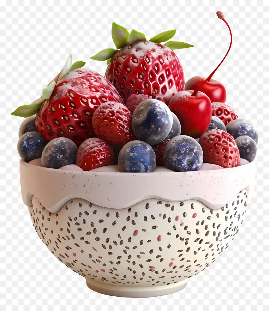 Tigela De Pudim De Chia，Tigela De Frutas Vermelhas PNG