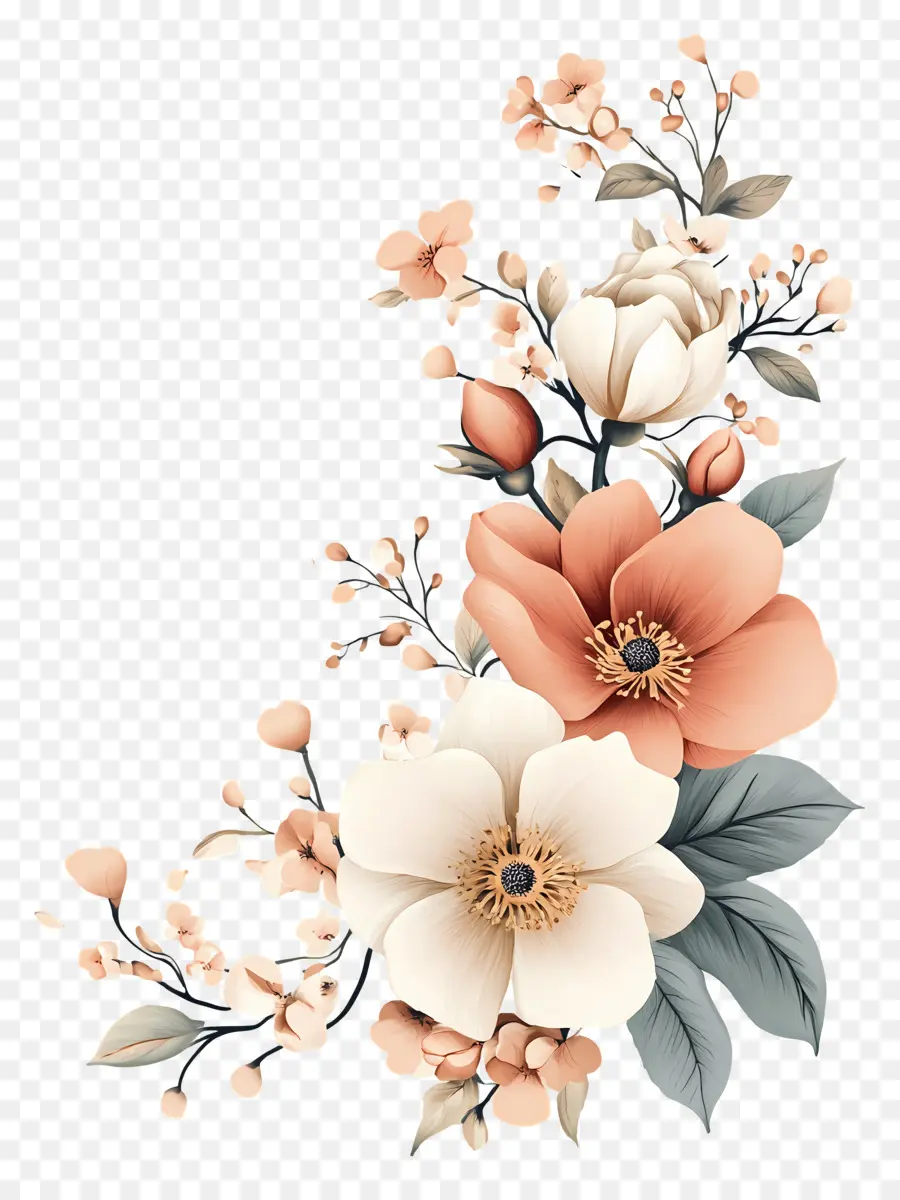 Canto Floral，Flores PNG