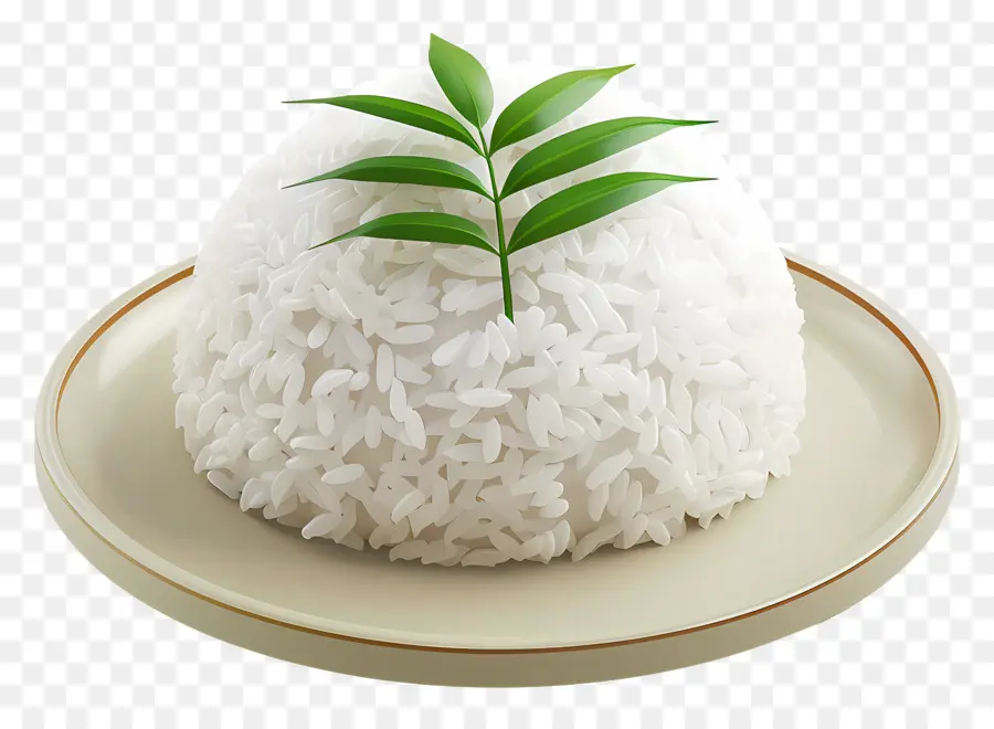 Arroz A Vapor，Arroz Com Folha PNG