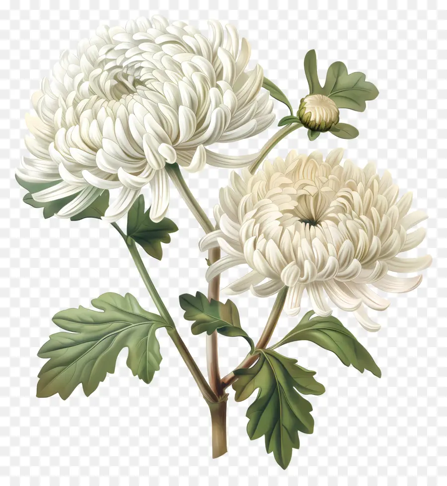 Flores De Crisântemo Branco，Crisântemos Brancos PNG