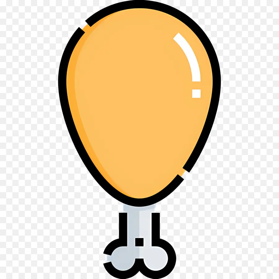 Perna De Carne，Balão Amarelo PNG